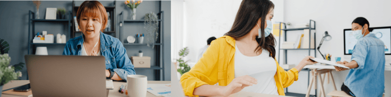 asian-businesswoman-using-laptop-talk-colleagues-about-plan-video-call-while-working-from-house-living-room 1